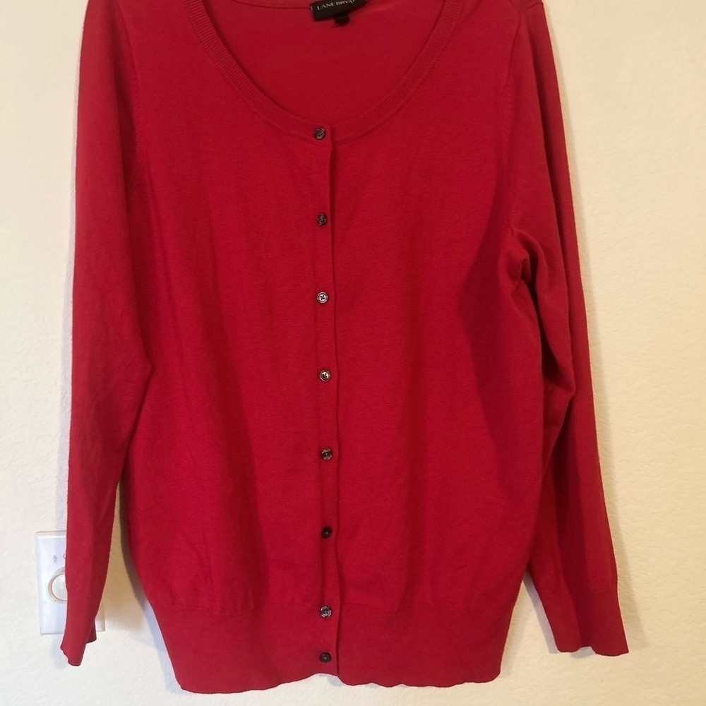 Lane Bryant 18/20 Red Buttondown Cardigan